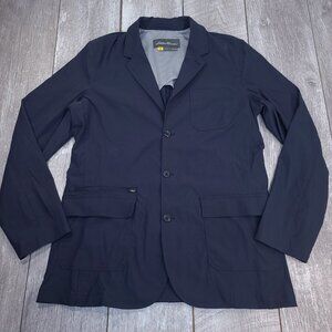 Eddie Bauer Jacket Mens 44T Voyager Travel Blazer Blue Travex Sport Coat Field